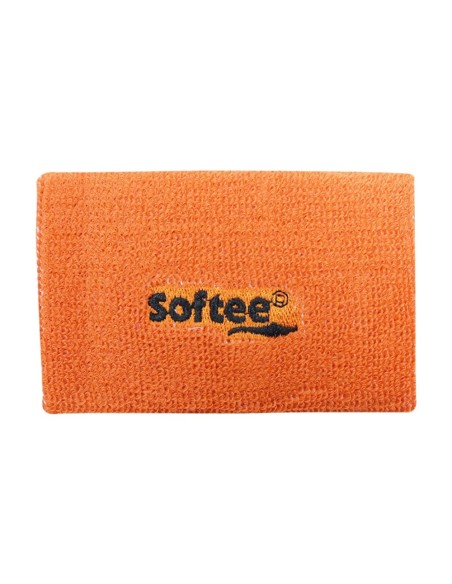 Muñequera ancha Softee Naranja Flúor | Ofertas de pádel